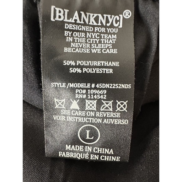 New Blank NYC Jumpsuit Womens Large Black Vegan Leather Moto Flight Suit NO BELT - Picture 6 of 13